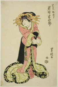 Der Schauspieler Iwai Hanshiro als Kurtisane von Utagawa Toyokuni I