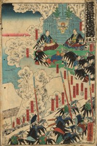 Akt 12, aus der Serie "Das Lagerhaus der treuen Vasallen (Kanadehon Chushingura)" von Utagawa Yoshifuji