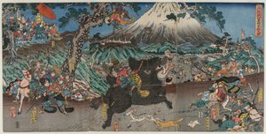 Bild von Minamoto no Yoritomos Jagd an den Hängen des Fuji