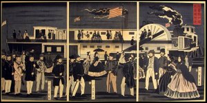 Amerikanische Dampflokreise von Utagawa Yoshikazu