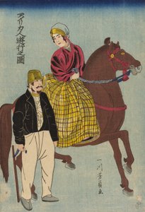 Amerikaner auf einem Ausflug von Utagawa Yoshikazu