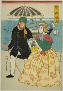 Russen (Oroshiajin) von Utagawa Yoshikazu