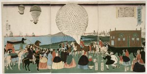 Ballonfahren in Amerika, veröffentlicht 1865