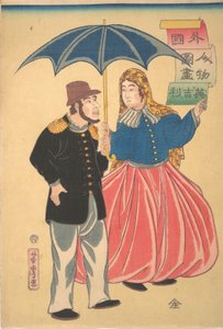 Englisches Paar Igirisujin, 12. Monat, 1860