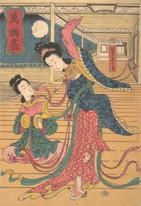 Zwei chinesische Frauen, 12. Monat, 1860 von Utagawa Yoshitora