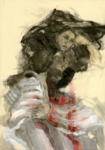 Dramatische weibliche Figur