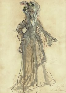 Elegante Kostümskizze