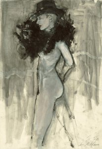 Elegantes Profil mit Hut