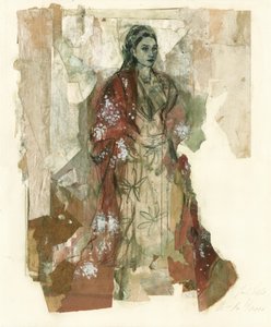 Elegante Frau Roter Schal