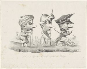 Karikatur der Rotterdamer Schützengilde, 1830
