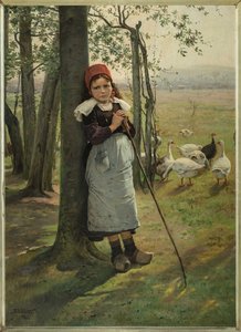 Das Gänsemädchen, ca. 1885 von Vaclav Brozik