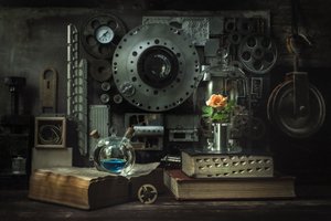 Steampunk-Rosenstudie von Vadim Kulinsky