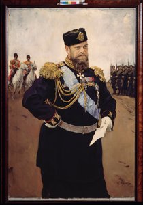 Porträt von Kaiser Alexander III. (1845-1894) von Valentin Aleksandrovich Serov