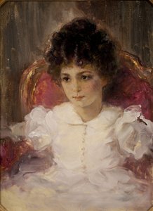 Porträt von Tatyana Sergeevna Khokhlova, geb. Botkina, als Kind