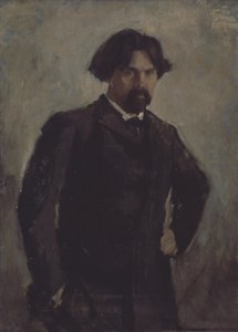 Porträt des Künstlers Vasily Surikov 1848-1916 von Valentin Aleksandrovich Serov