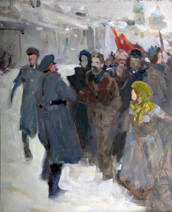 Revolutionäre Demonstration, 1906 von Valentin Alexandrovich Serov