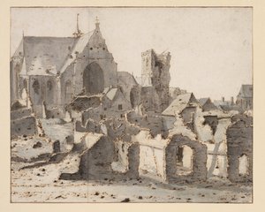 Ansicht von Grave an der Maas nach einer Belagerung, 2. März 1675