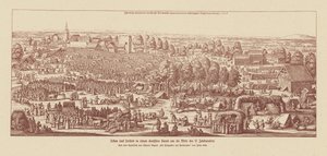 Leben in einer deutschen Kurstadt um die Mitte des 17. Jahrhunderts (Gravur)