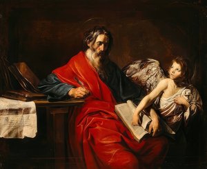 Matthäus der Evangelist von Valentin de Boullogne