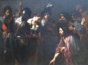 Christus und die Ehebrecherin von Valentin de Boulogne