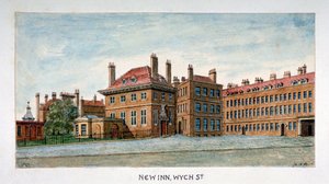 Ansicht des New Inn in der Wych Street, Westminster, London