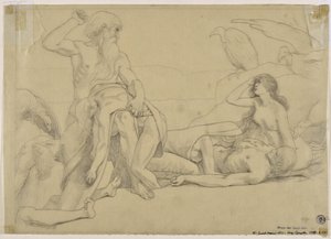Studie für „Die Tränen“ (Zeichnung)