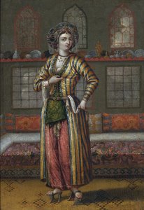 Eine edle Dame von Konstantinopel trägt Hammam-Schuhe von Vanmour