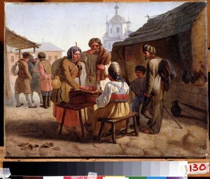 Ein Kwas-Verkäufer von Vasili Efimovich Kallistov