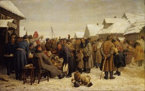 Öffentliche Versteigerung für die Rückstände von Vasili Maksimovich Maksimov