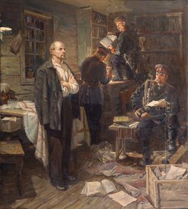 Die Durchsuchung in Lenins Wohnung in Schuschenskoje von Vasili Romanovich Volkov
