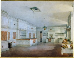 Die Küche im Jussupow-Palast in Sankt Petersburg von Vasili Semenovich Sadovnikov