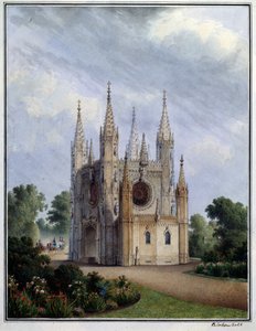 Die gotische Kirche von Peterhof (Russland)