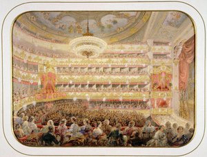 Das Auditorium des Sankt Petersburger Kaiserlichen Bolschoi Kamenny Theaters