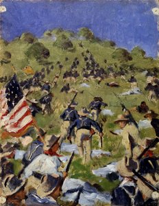 Angriff der Rough Riders auf den San Juan Hill im Jahr 1898, um 1900