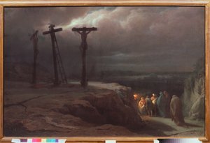 Die Nacht auf Golgatha - Gemälde von Vasili Petrovich Vereshchagin (Vassili Verechtchaguine) von Vasili Vasilievich Vereshchagin
