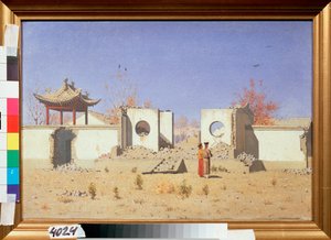 Ruine eines chinesischen Tempels in Akkent (Türkei) von Vasili Vasilievich Vereshchagin