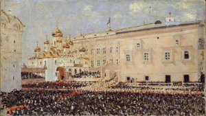 Die Krönung von Kaiser Alexander III. im Moskauer Kreml am 15. Mai 1883, 1883