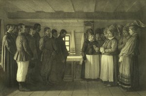 Die Doukhobors beten, 1865 von Vasili Vasilievich Vereshchagin