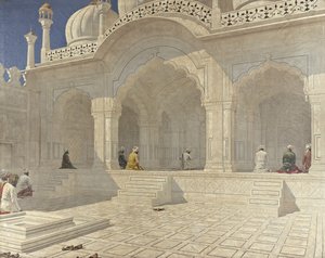 Die Perlenmoschee Moti Masjid, Delhi, 1880er von Vasili Vasilievich Vereshchagin