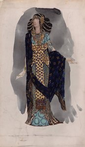 Kostümentwurf aus der Serie Orientalische Tänzer, 1900er Jahre von Vasili Vasilyevich Vladimirov