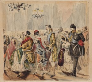 Ball der feinen Gesellschaft, erstes Viertel des 19. Jahrhunderts von Vasili Venediktovich Baranov