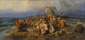 Der Durchzug der Israeliten durch das Rote Meer, zweite Hälfte des 19. Jahrhunderts von Vasilii Kotarbinsky
