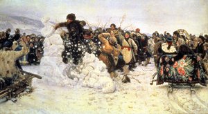 Die Eroberung der Schneefestung, 1891 von Vasilij Ivanovic Surikov
