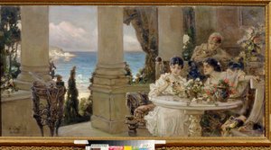 Auf der Terrasse von Vasily Alexandrovich Kotarbinsky