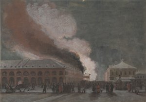 Feuer in den Salzhandelsreihen von Georg Wilhelm Timm