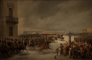 Der Dekabristenaufstand auf dem Senatsplatz am 14. Dezember 1825