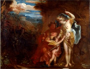 Bacchus, Ceres und Amor von Venetian School