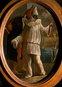 Pulcinella und Pantalone. 18. Jahrhundert