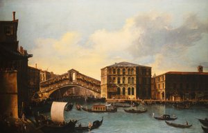 Die Rialtobrücke, Venedig, von Norden, 1753 von Venetian School