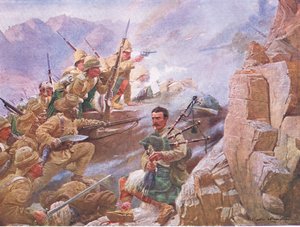 Der Sturm auf Dargai, Illustration aus Cassells Geschichte Englands, 1900er Jahre